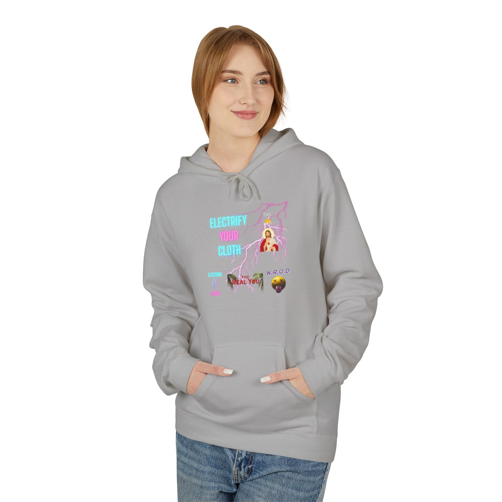 Electric Way Hoodie — Retro Neon Lightning Graphic Hoodie