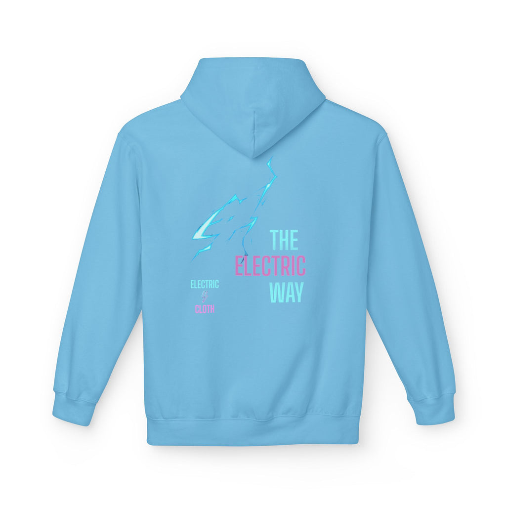 Electric Way Hoodie — Retro Neon Lightning Graphic Hoodie