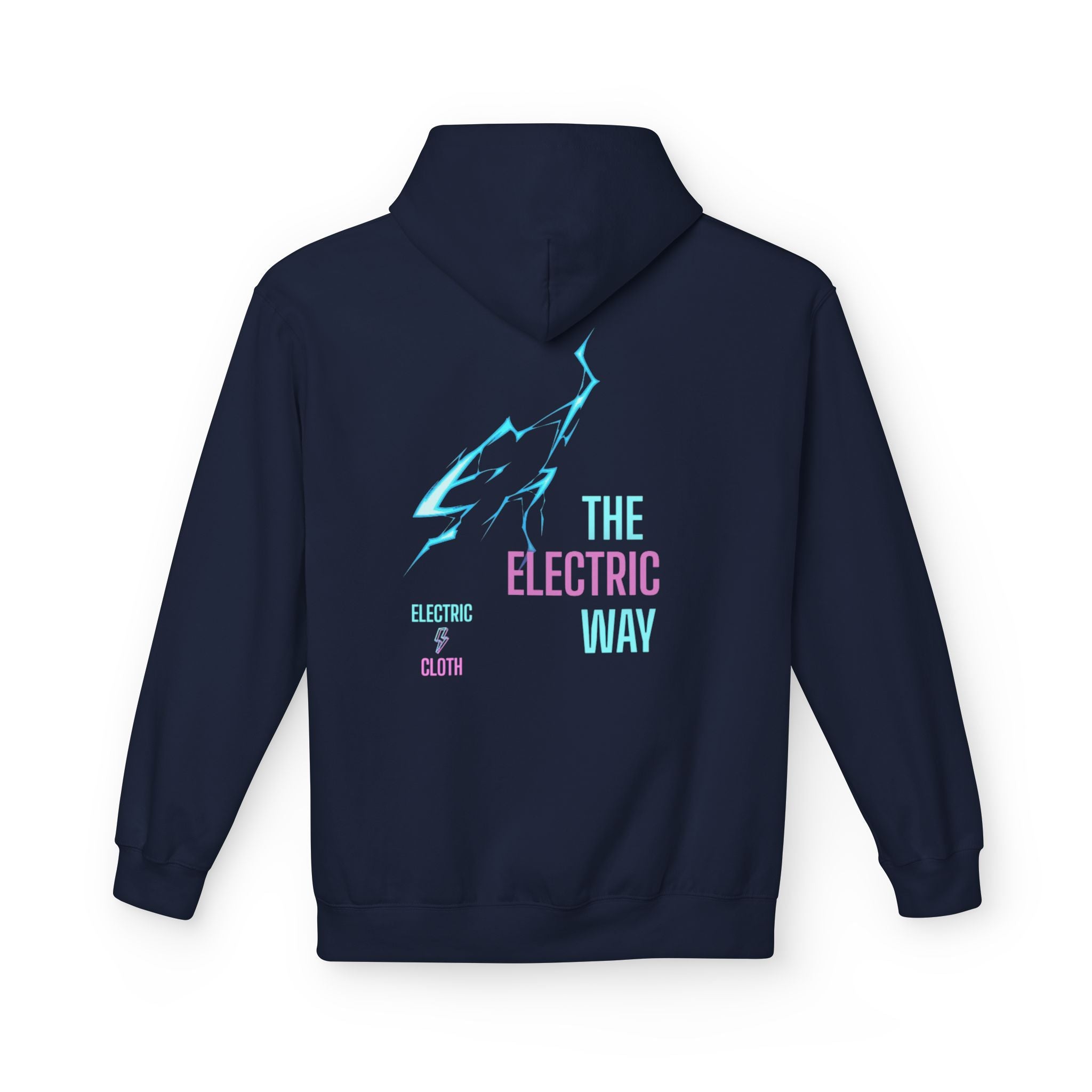 Electric Way Hoodie — Retro Neon Lightning Graphic Hoodie