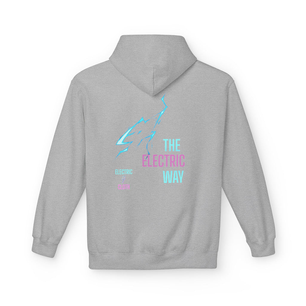 Electric Way Hoodie — Retro Neon Lightning Graphic Hoodie
