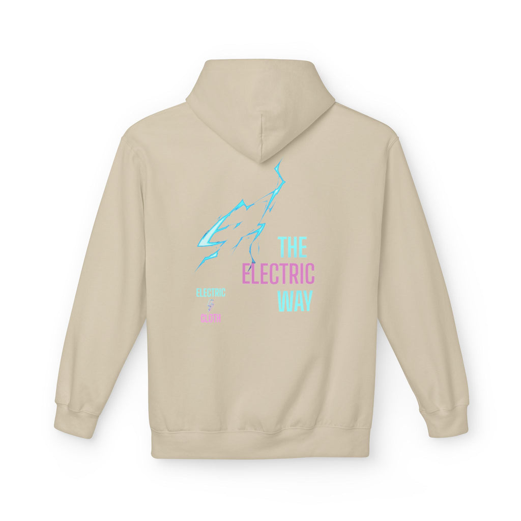 Electric Way Hoodie — Retro Neon Lightning Graphic Hoodie