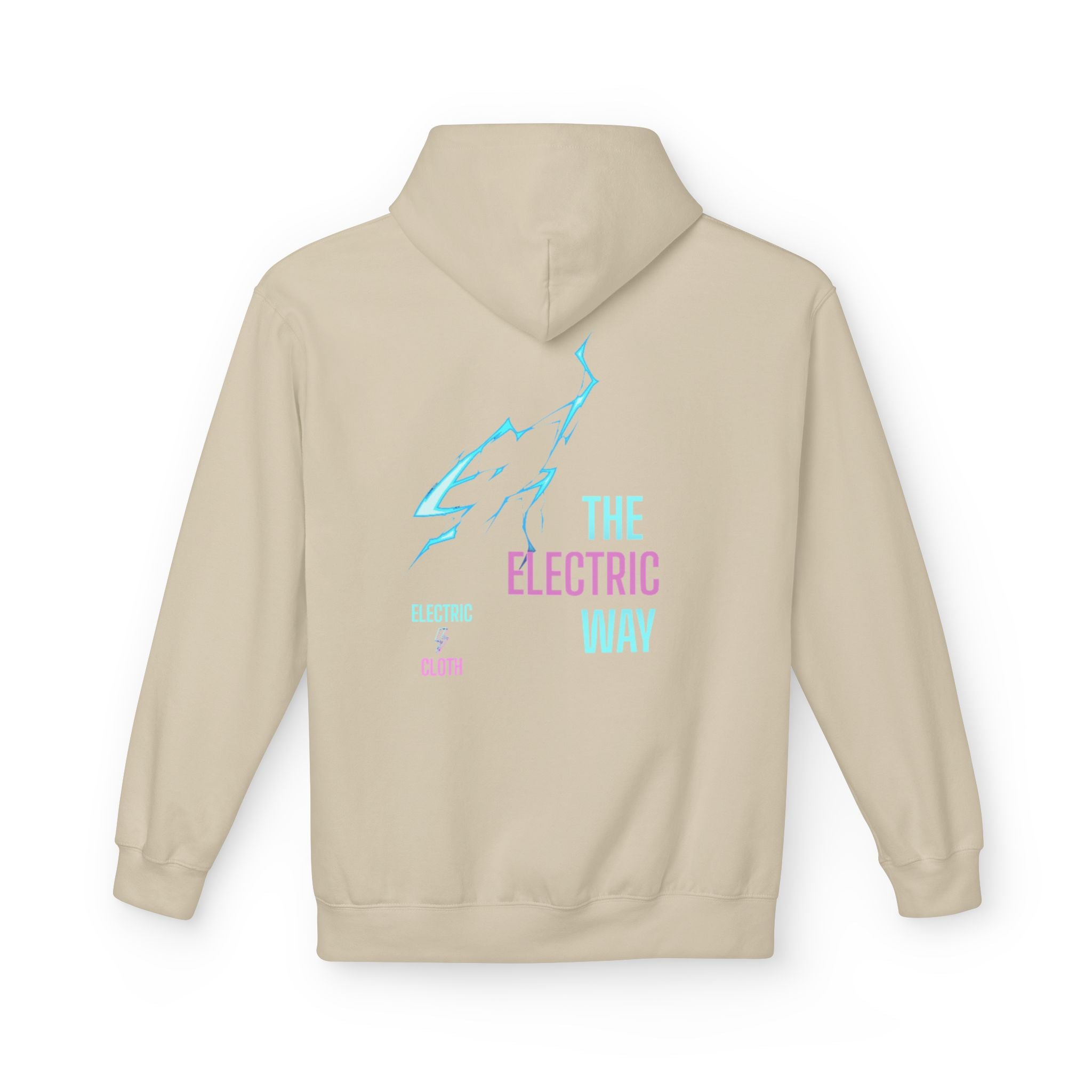 Electric Way Hoodie — Retro Neon Lightning Graphic Hoodie