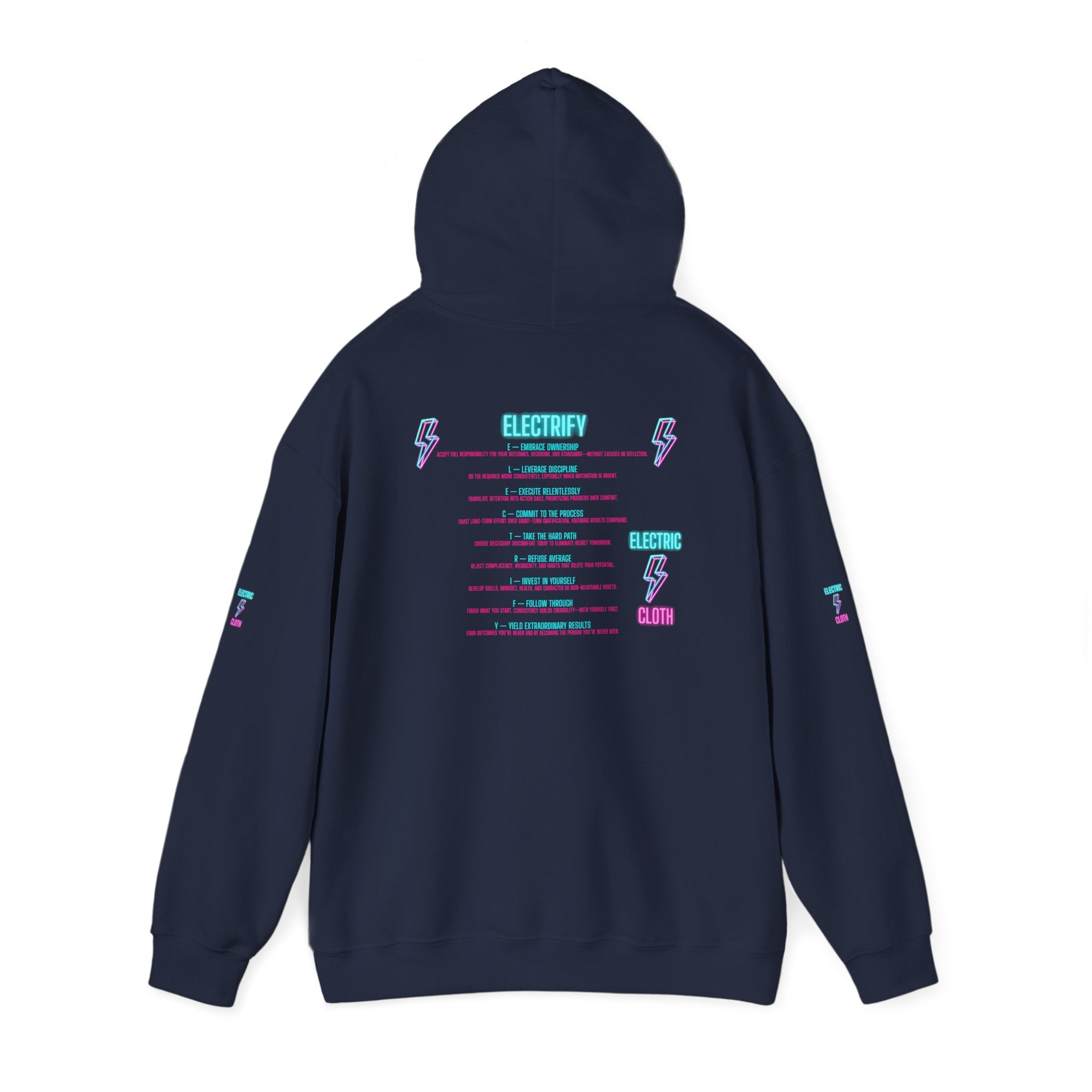 Hoodie — "Electrify Yourself" Neon Tour-Style Graphic Hoodie