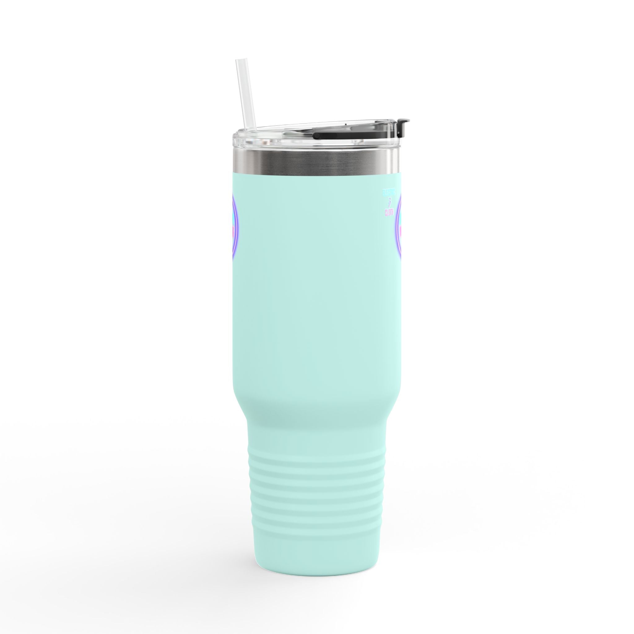 Electrify Yourself 40oz Insulated Travel Mug - Neon Electric Aesthetic