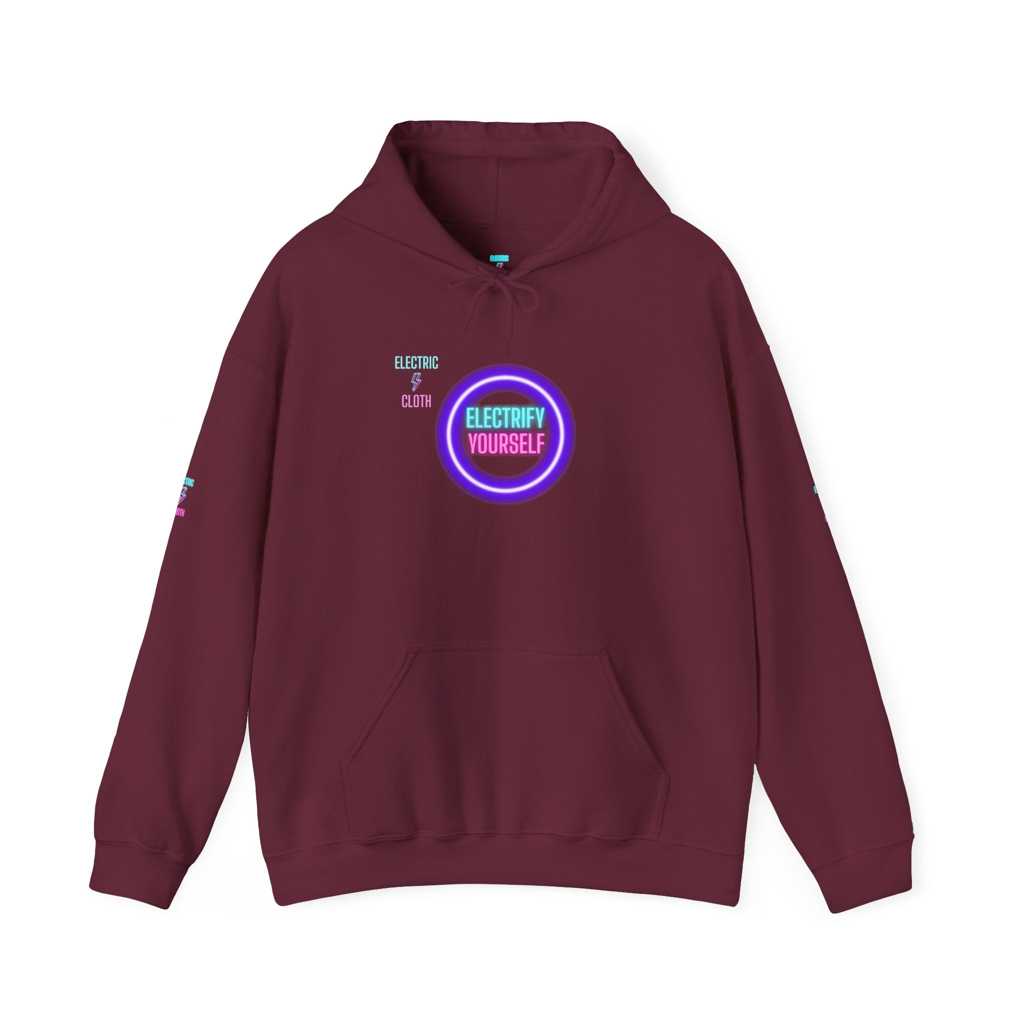 Hoodie — "Electrify Yourself" Neon Tour-Style Graphic Hoodie