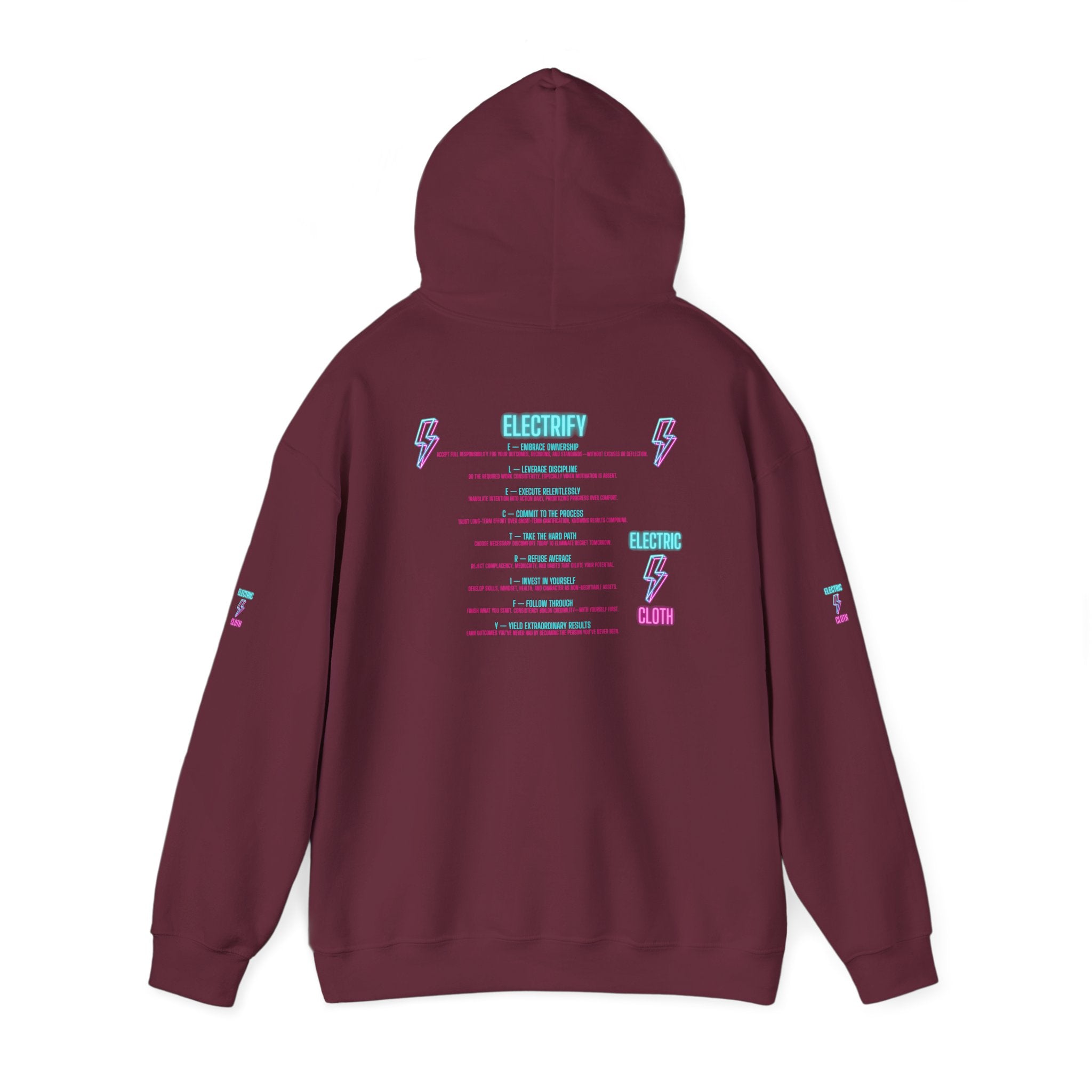 Hoodie — "Electrify Yourself" Neon Tour-Style Graphic Hoodie