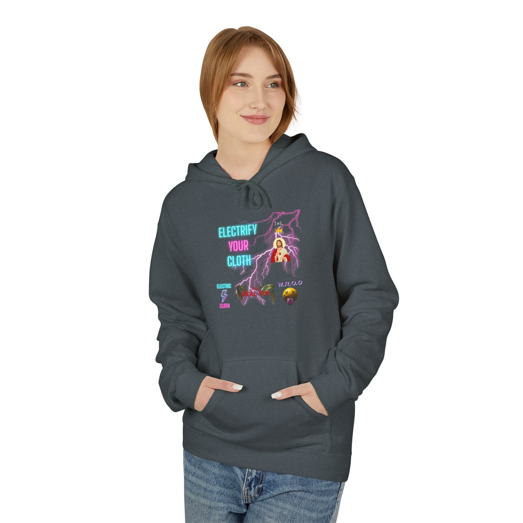 Electric Way Hoodie — Retro Neon Lightning Graphic Hoodie