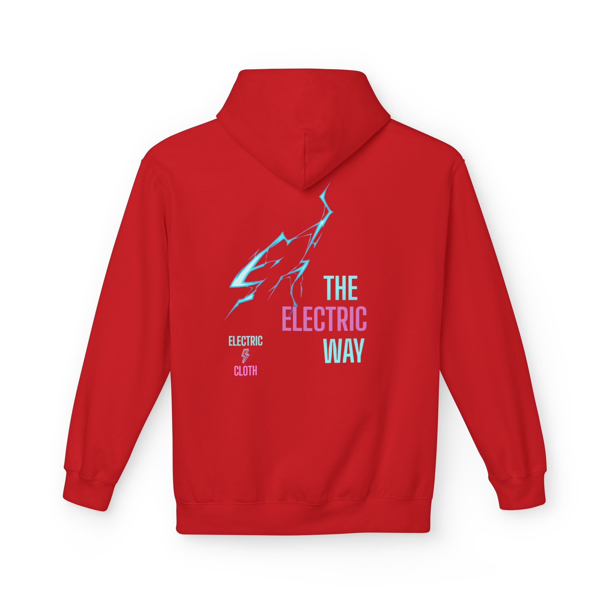 Electric Way Hoodie — Retro Neon Lightning Graphic Hoodie