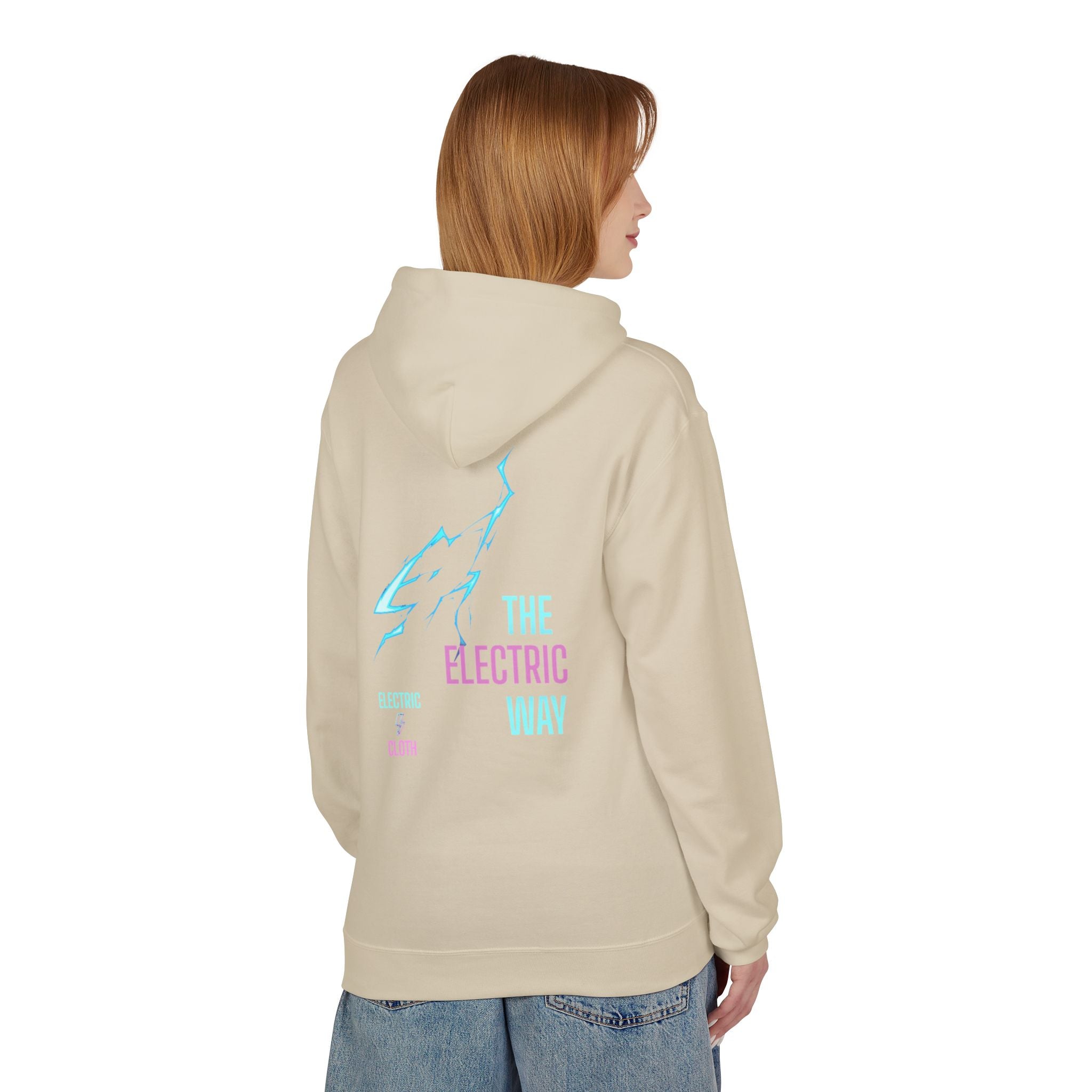 Electric Way Hoodie — Retro Neon Lightning Graphic Hoodie