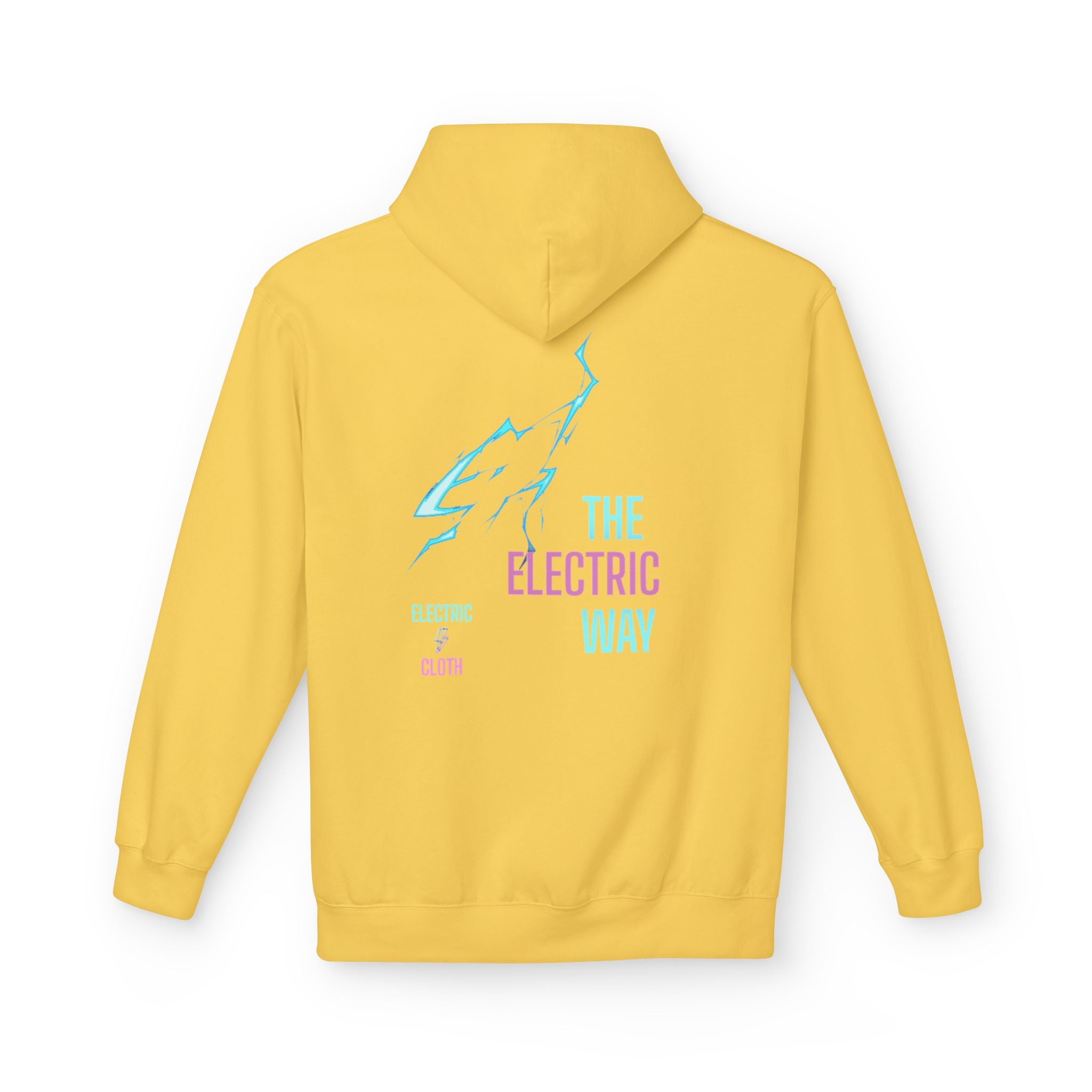 Electric Way Hoodie — Retro Neon Lightning Graphic Hoodie