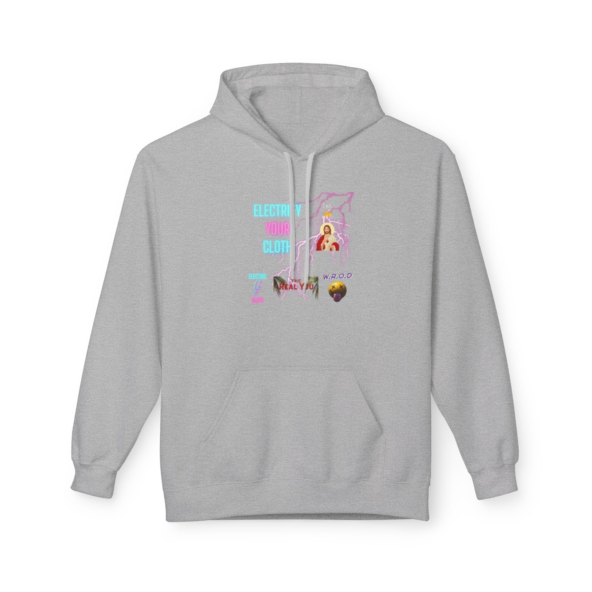 Electric Way Hoodie — Retro Neon Lightning Graphic Hoodie