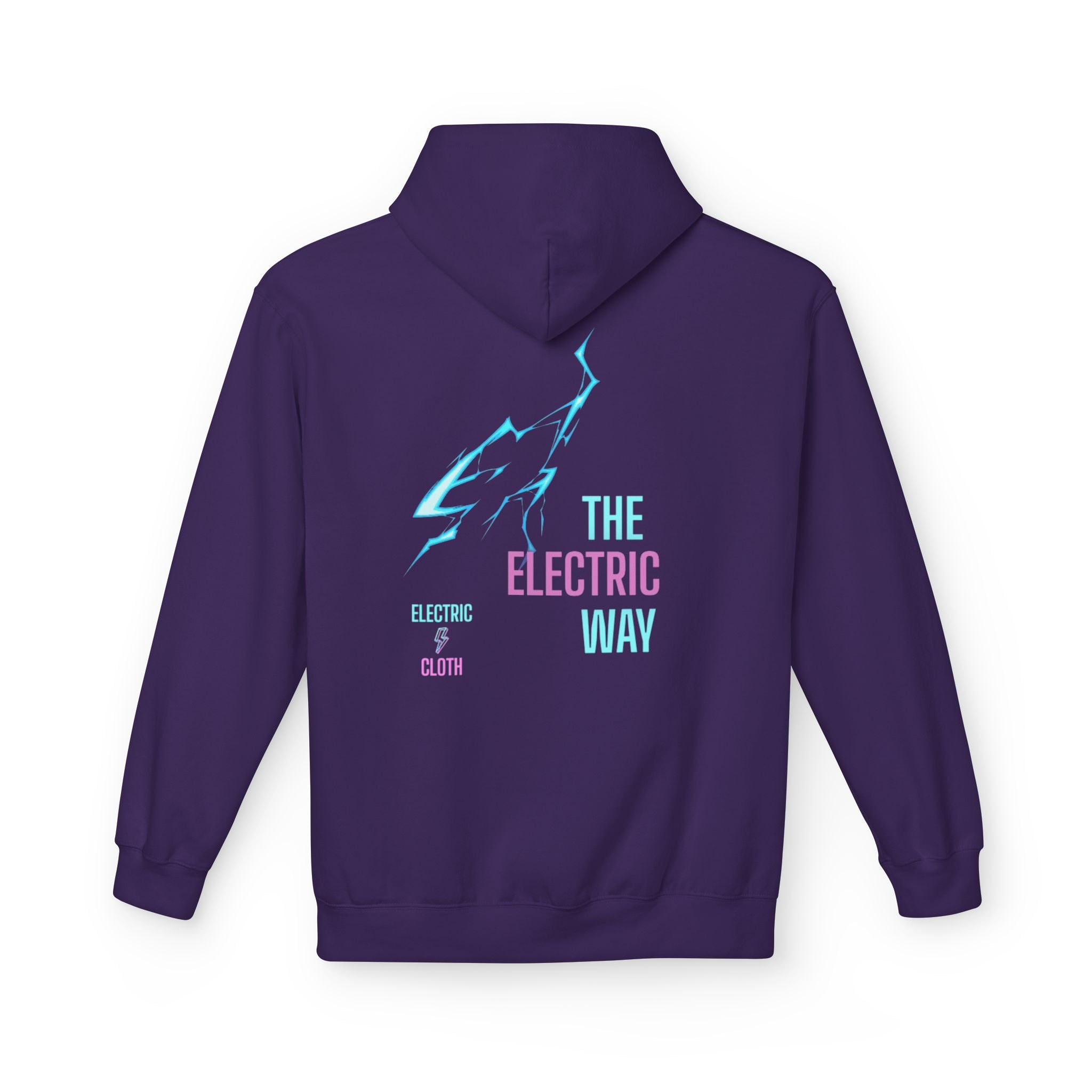 Electric Way Hoodie — Retro Neon Lightning Graphic Hoodie
