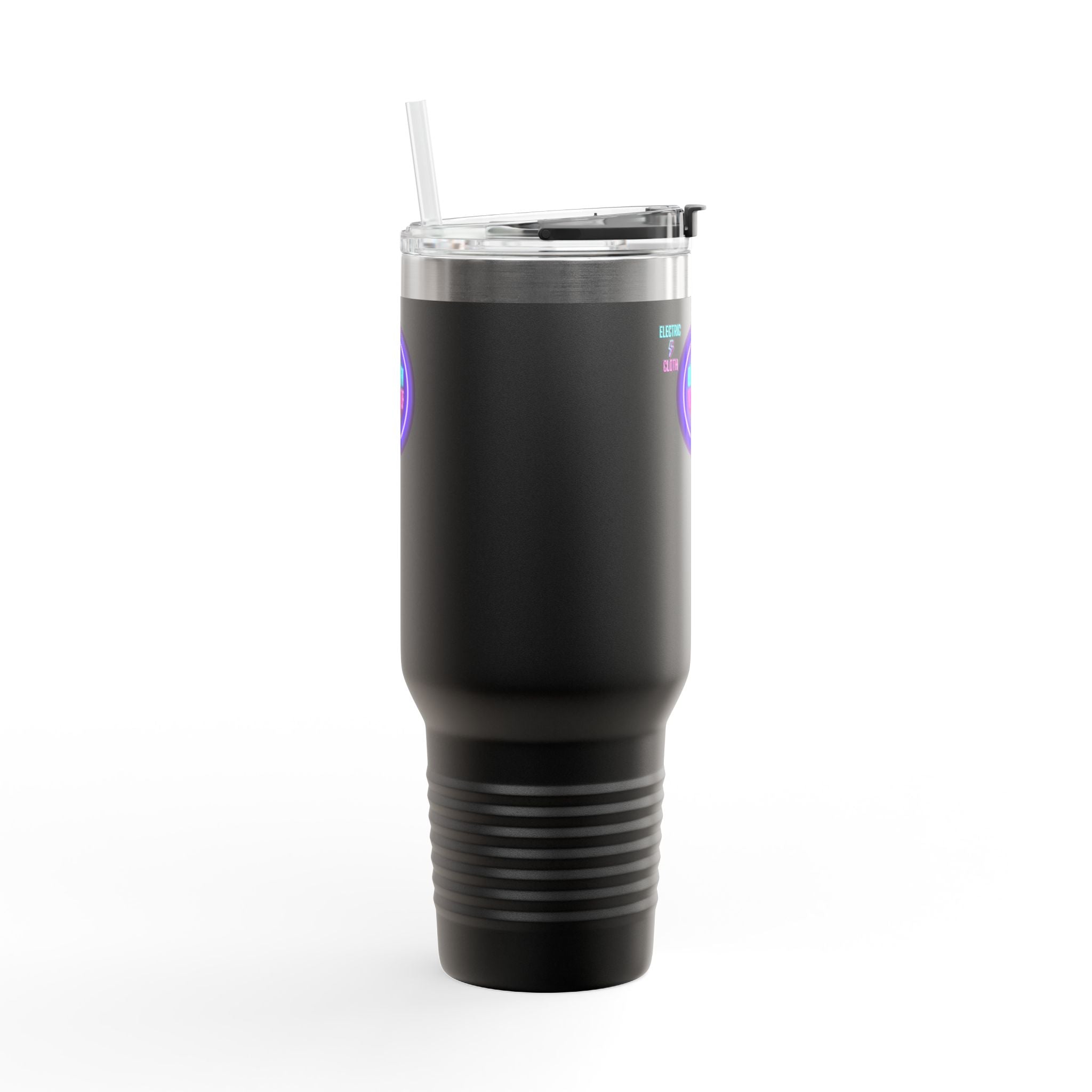 Electrify Yourself 40oz Insulated Travel Mug - Neon Electric Aesthetic