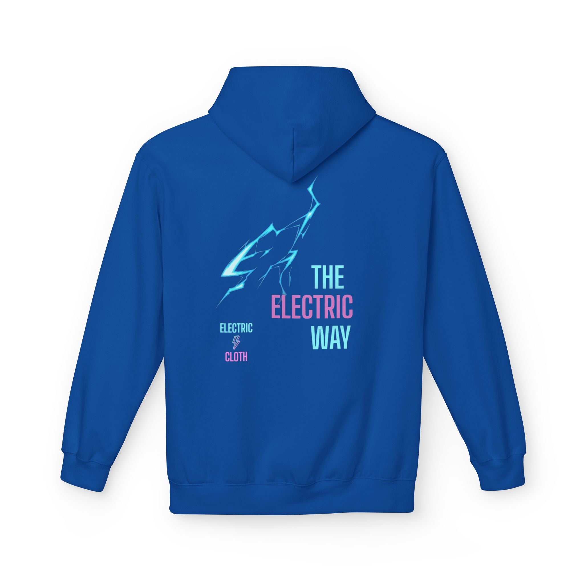 Electric Way Hoodie — Retro Neon Lightning Graphic Hoodie