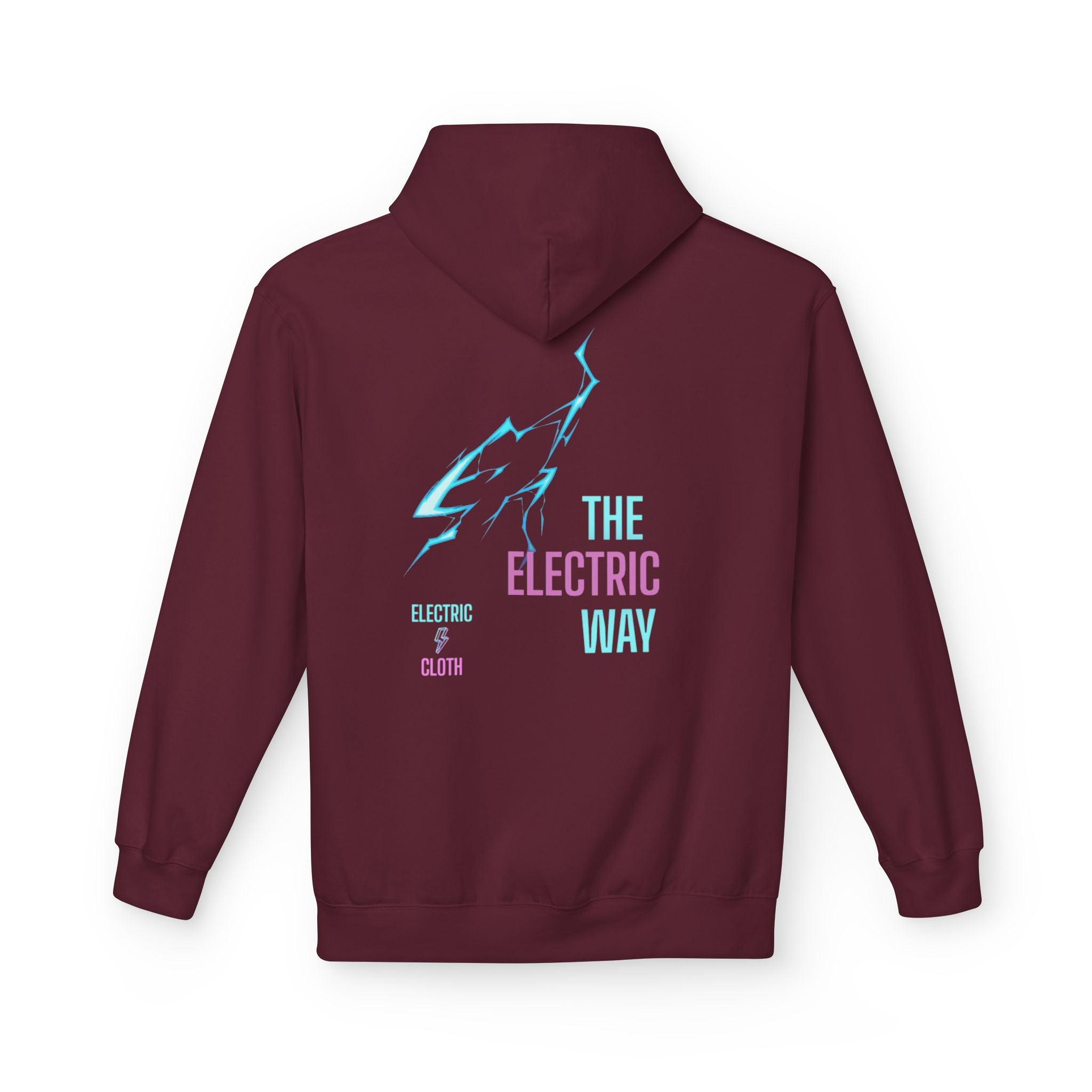 Electric Way Hoodie — Retro Neon Lightning Graphic Hoodie