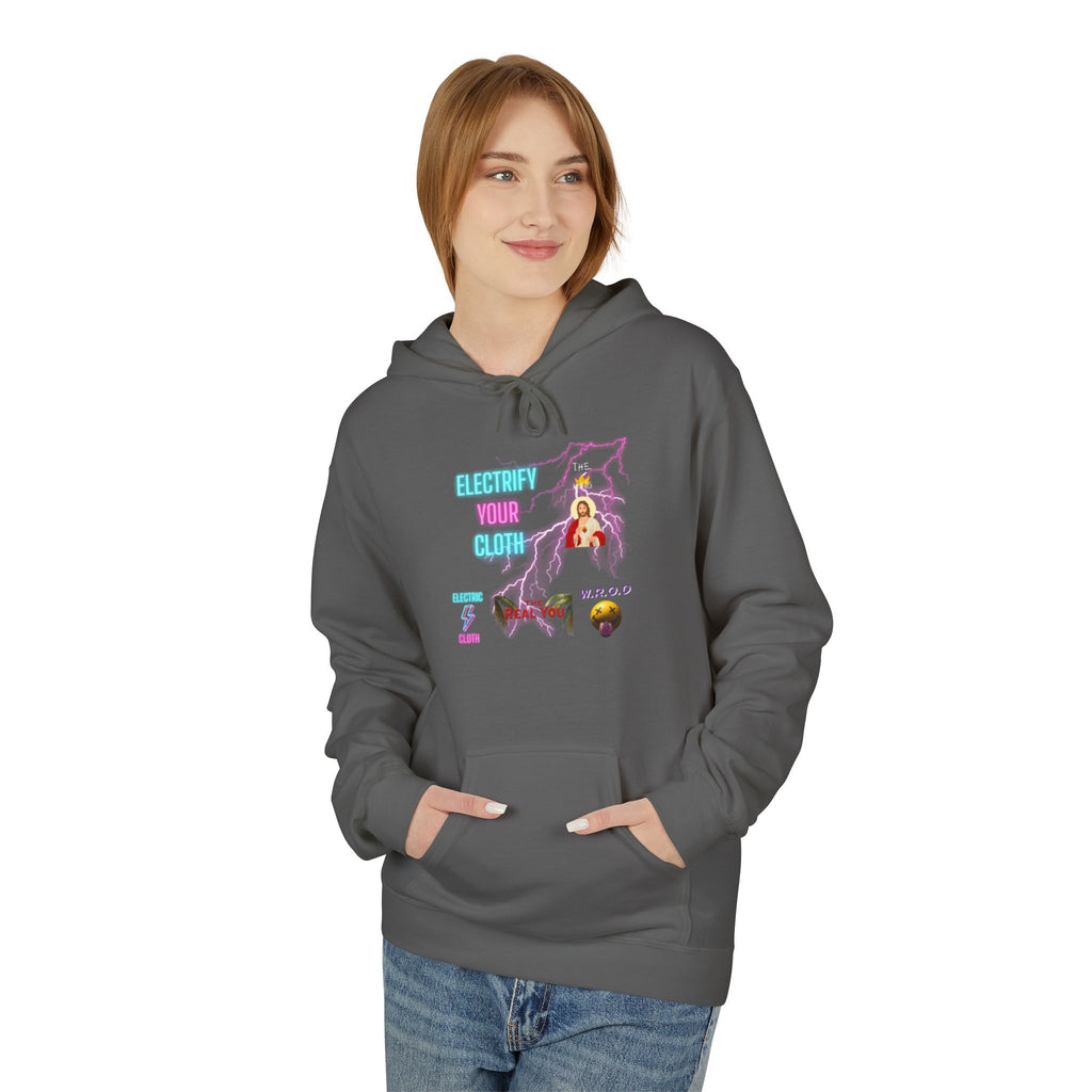 Electric Way Hoodie — Retro Neon Lightning Graphic Hoodie
