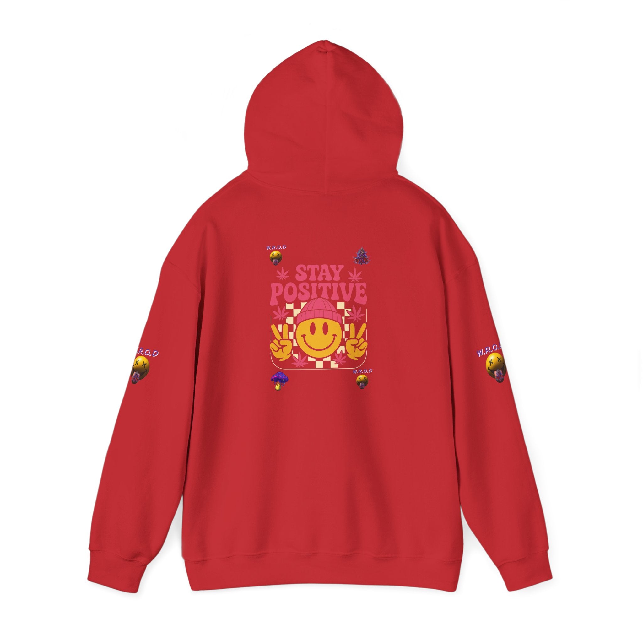 Stay Positive Hoodie — Smiley Sunflower Graphic Sweatshirt