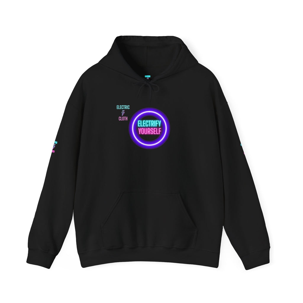 Hoodie — "Electrify Yourself" Neon Tour-Style Graphic Hoodie