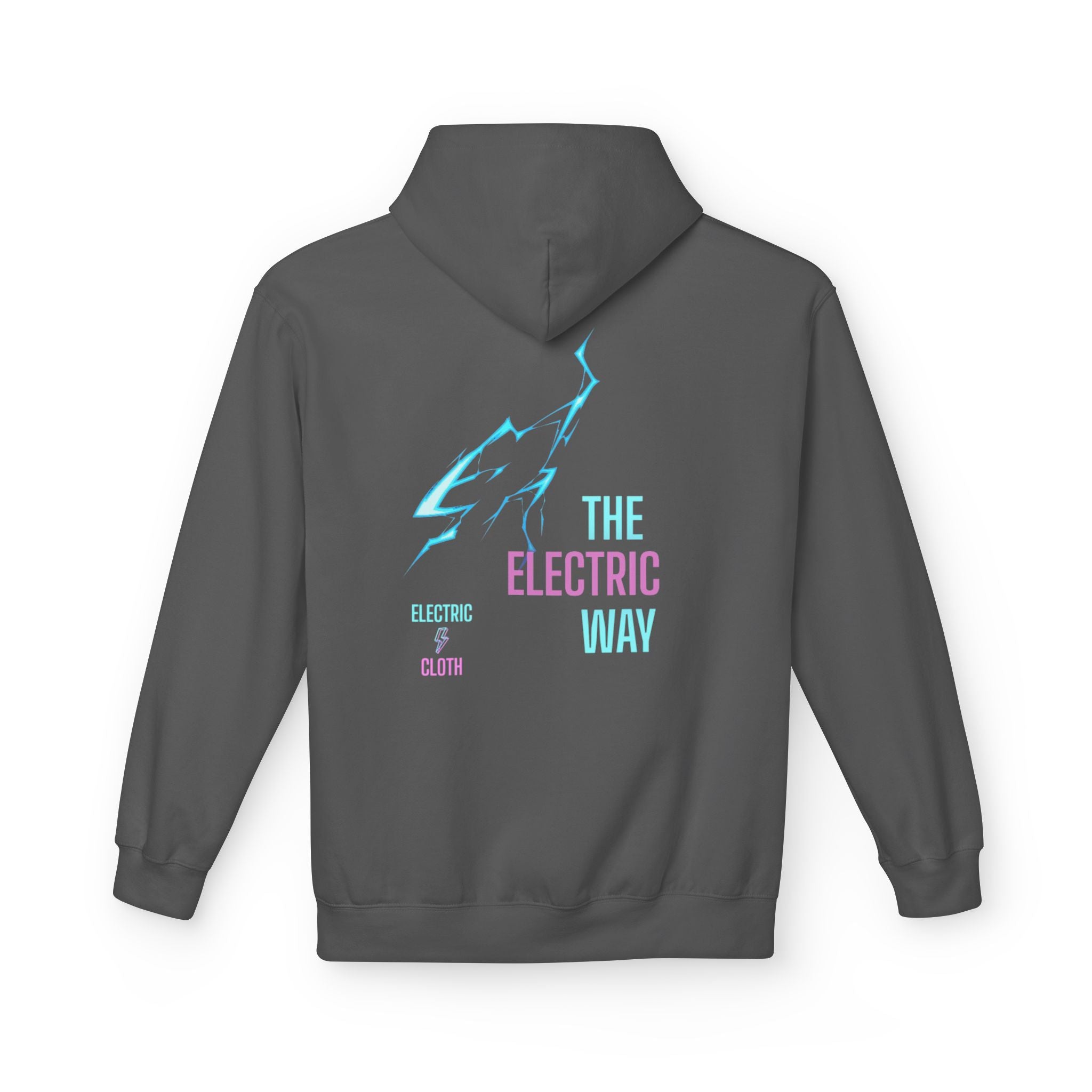 Electric Way Hoodie — Retro Neon Lightning Graphic Hoodie