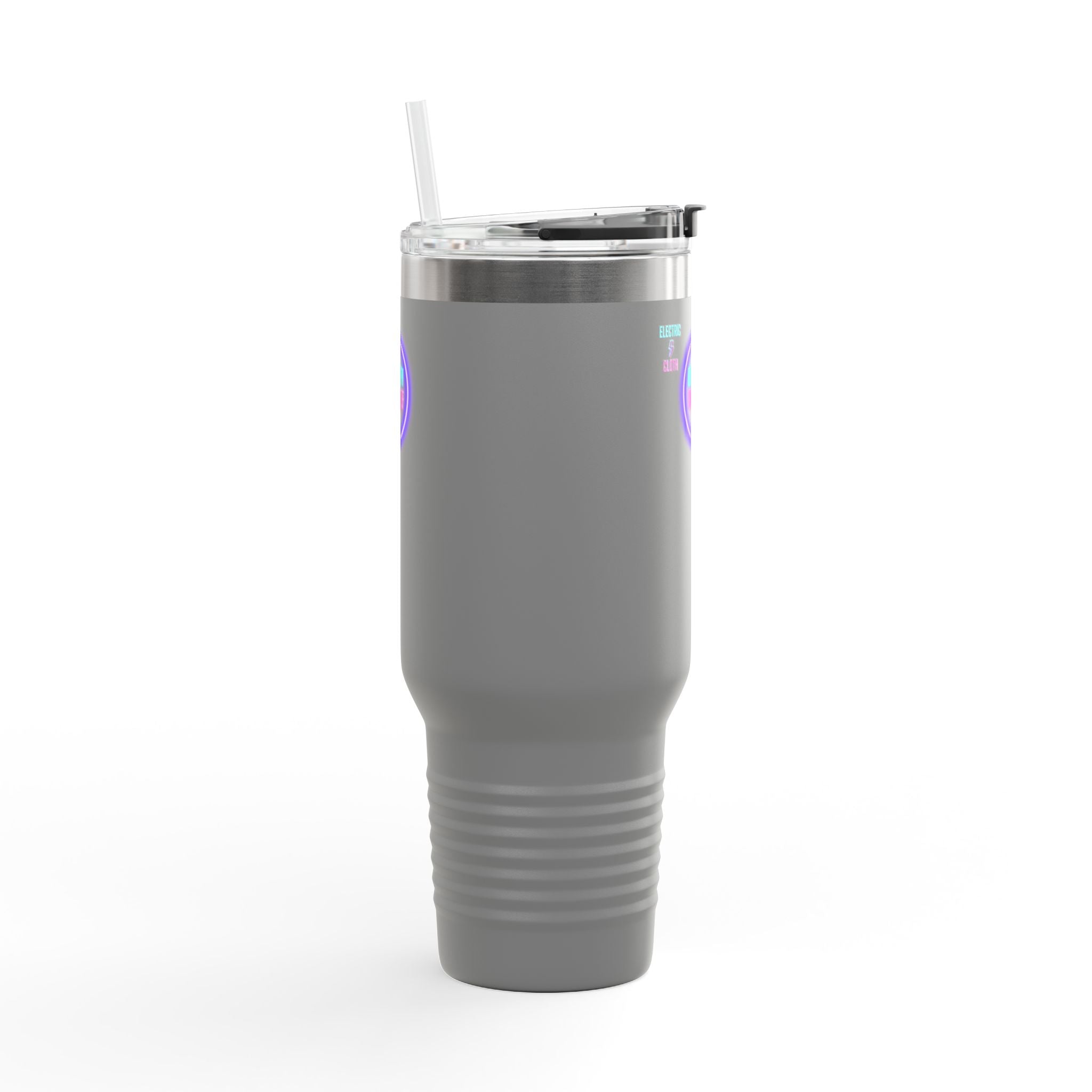 Electrify Yourself 40oz Insulated Travel Mug - Neon Electric Aesthetic