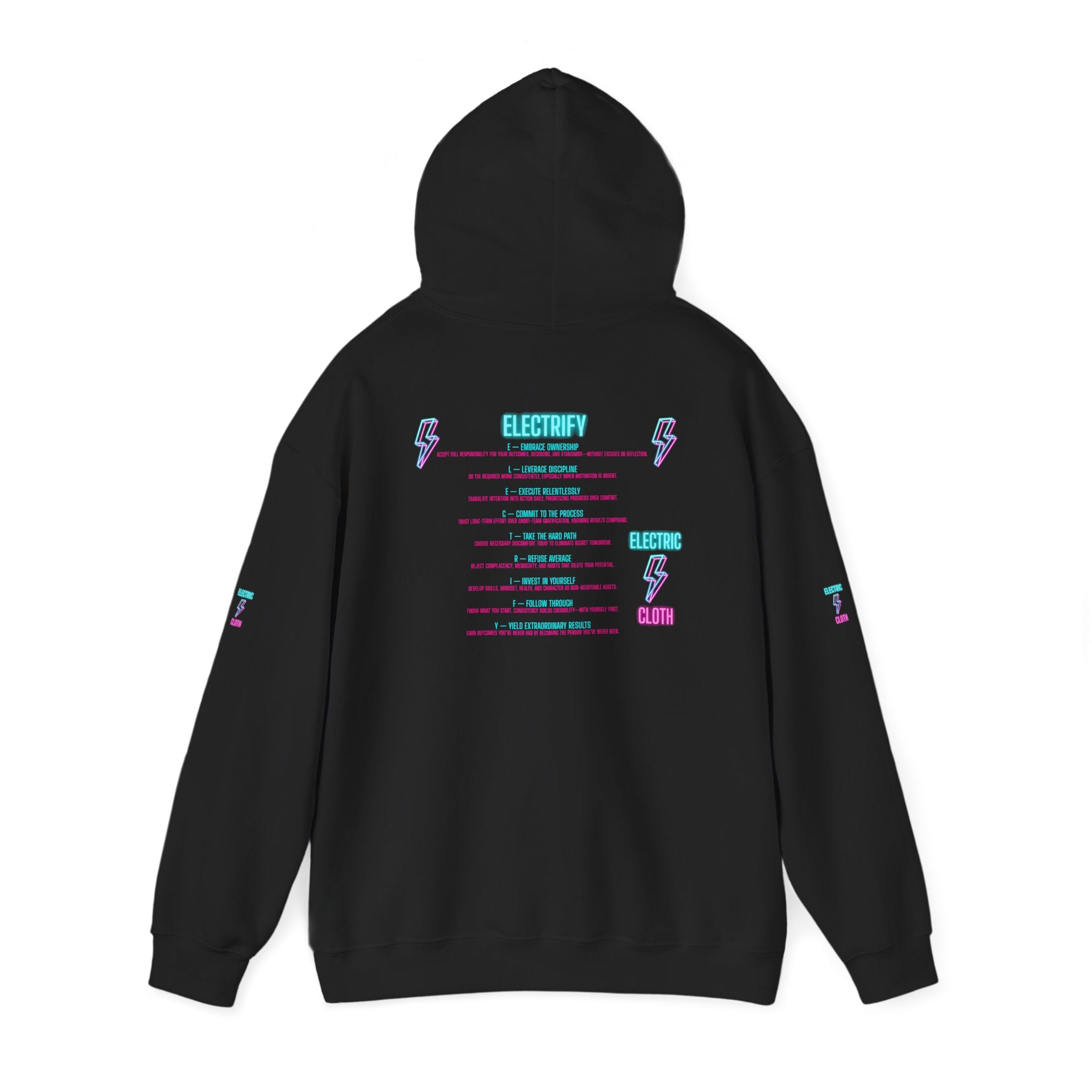 Hoodie — "Electrify Yourself" Neon Tour-Style Graphic Hoodie